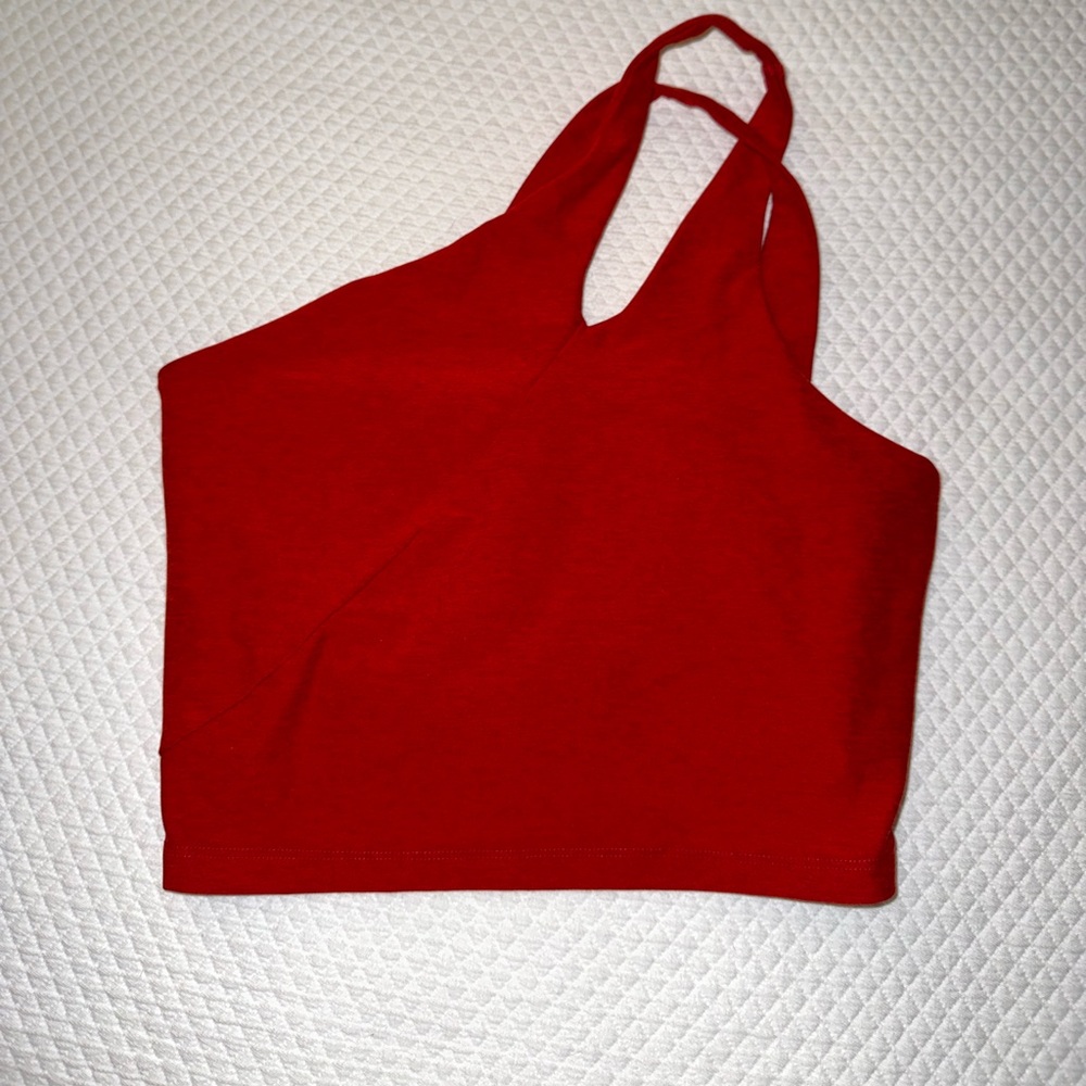 Beyond Yoga Spacedye Lost Your Mind Cropped Tank in Red Hot Siren